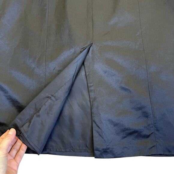 Banana Republic Y2K Sexy Little Black Dress Babydoll Bodice Silk Blend Fitted - Picture 11 of 16